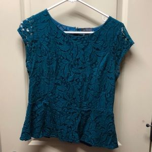 Lace peplum blouse
